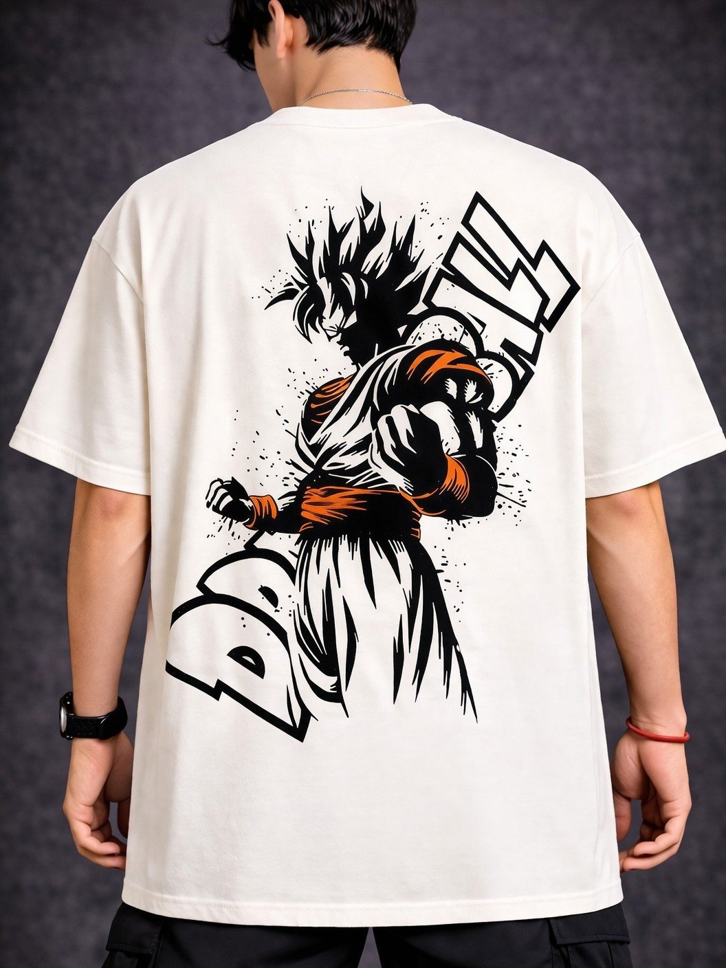 Men's Oversized T-shirt Saiyan Power Graphic