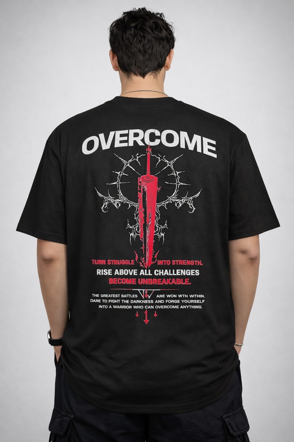 Men's Oversized Overcome Graphic T-Shirt