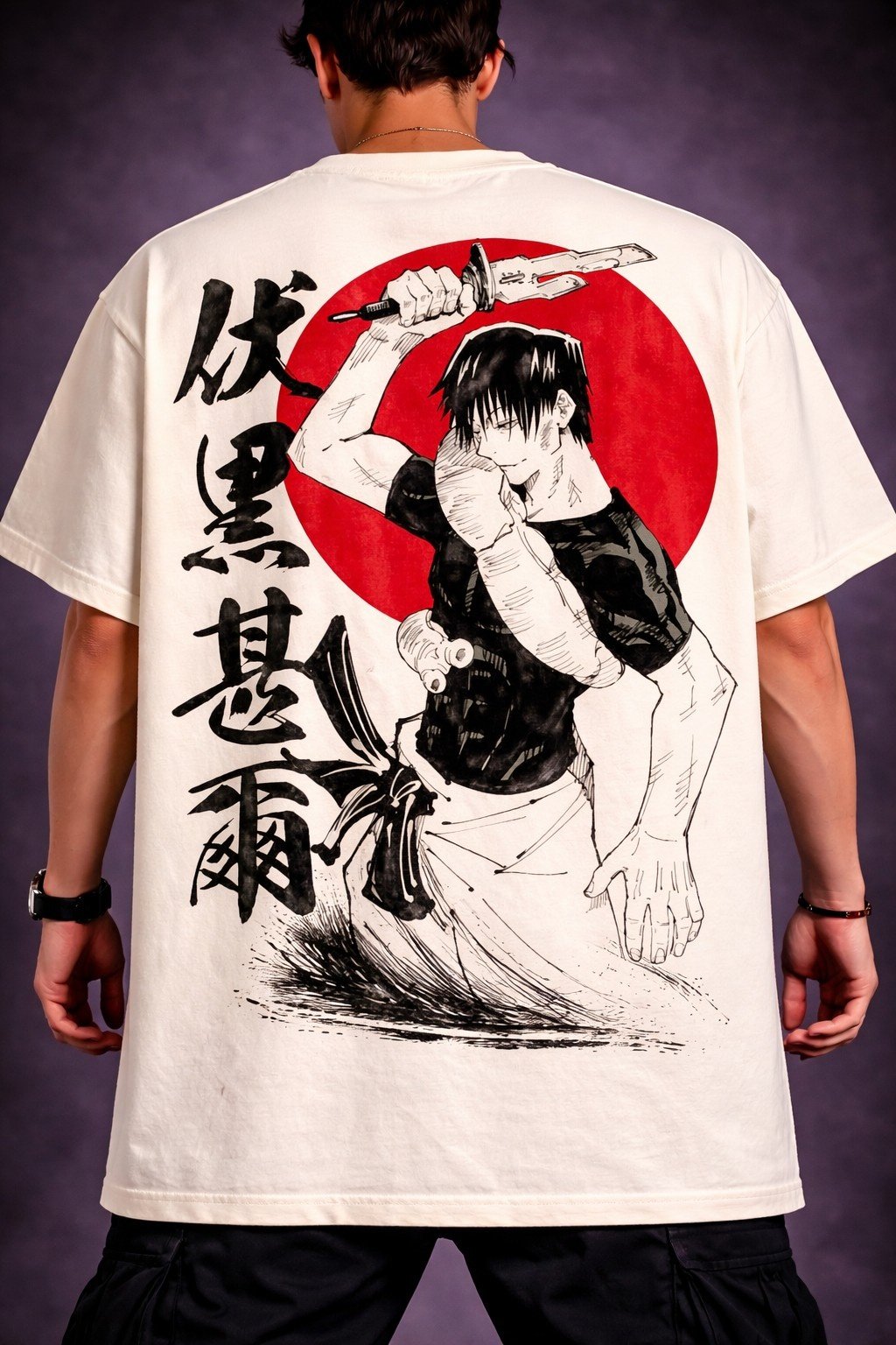 Men's Oversized T-shirt Samurai Warrior Graphic