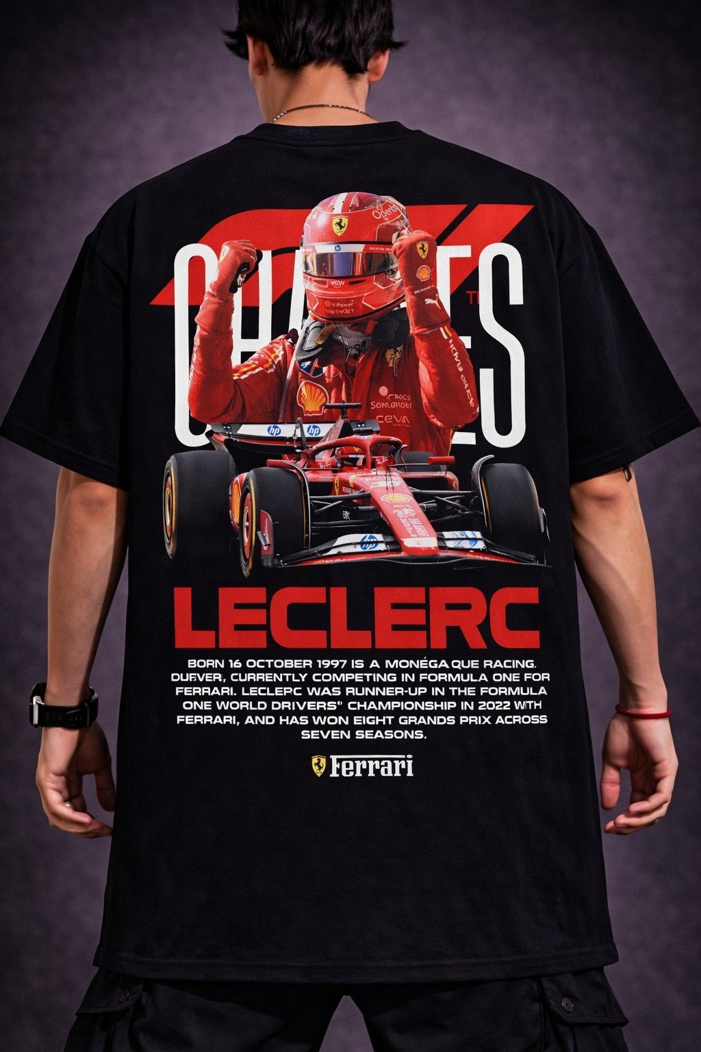 Men's Oversized T-shirt Racing Champion Graphic