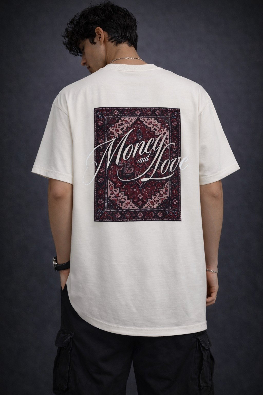 Men's Regular Fit Money and Love Graphic T-Shirt